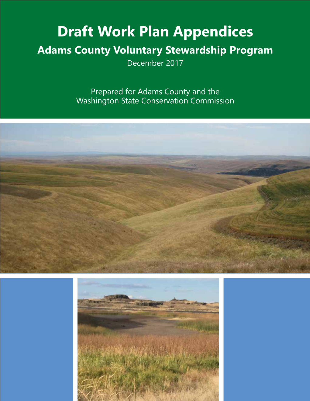 Adams County Voluntary Stewardship Program Draft Work Plan Appendices