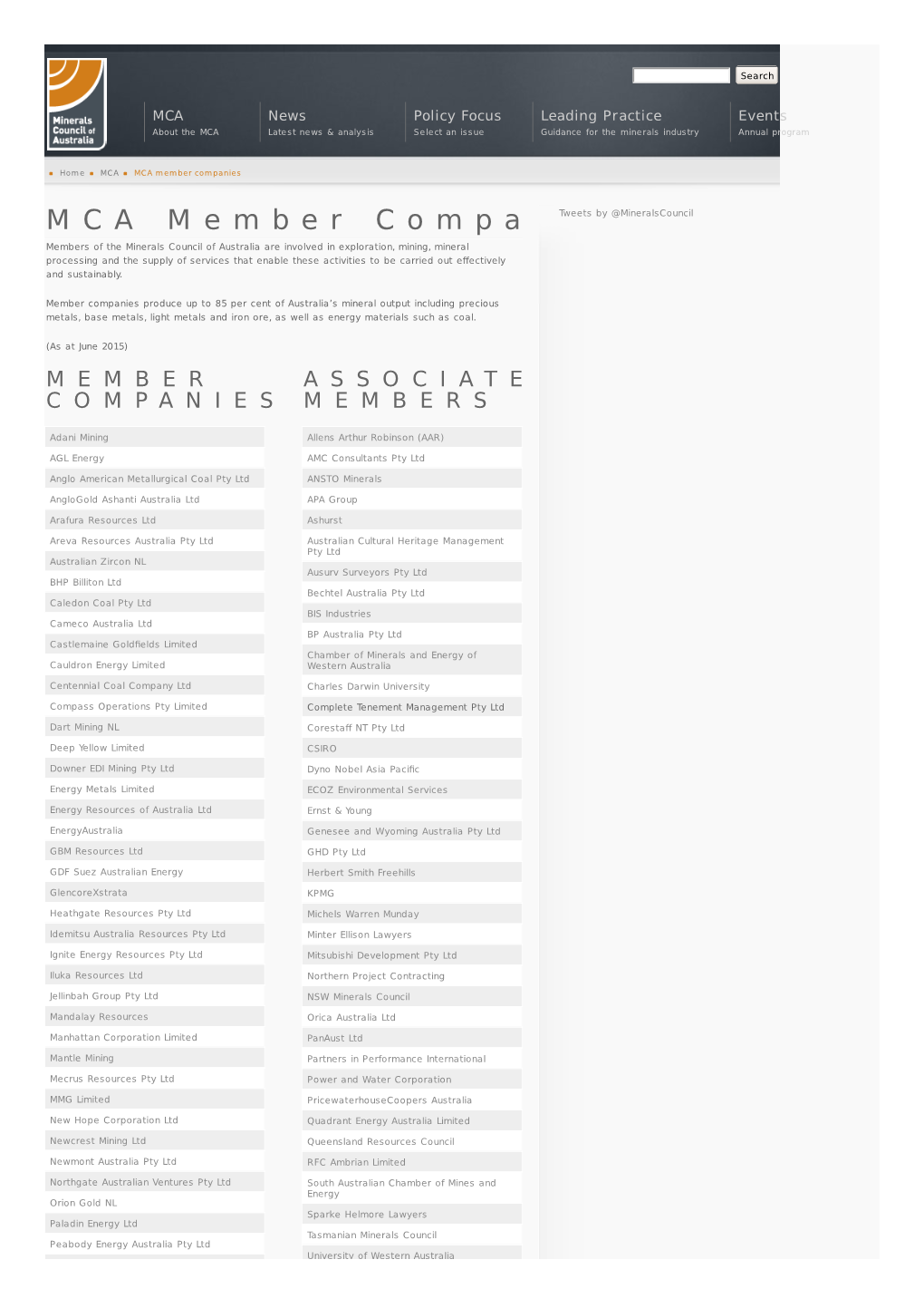 MCA Member Companies
