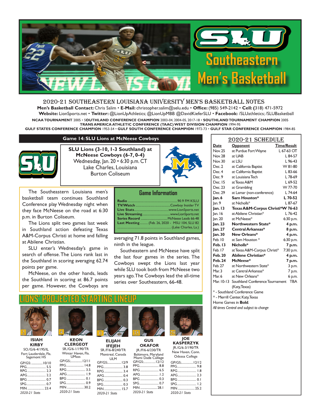 Southeastern Men's Basketball