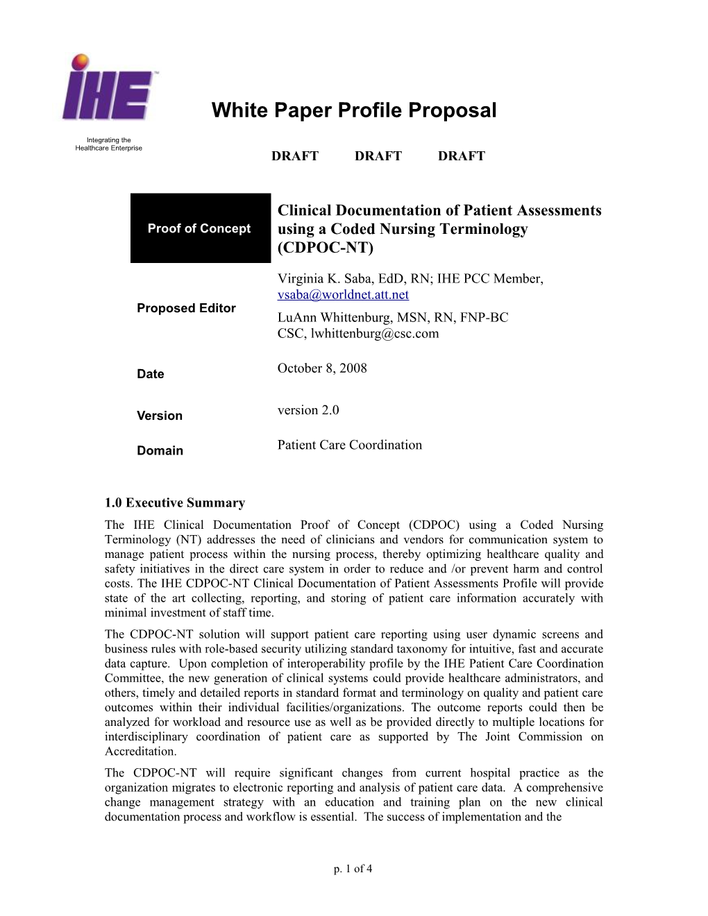 White Paper Profile Proposal