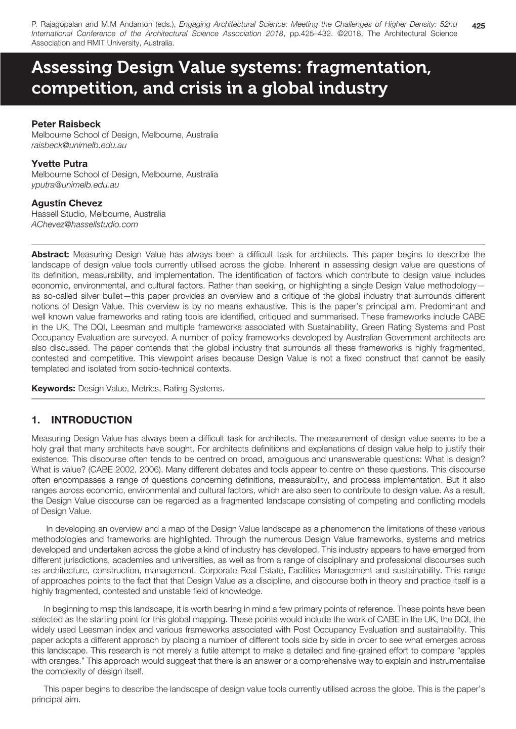 Assessing Design Value Systems: Fragmentation, Competition, and Crisis in a Global Industry