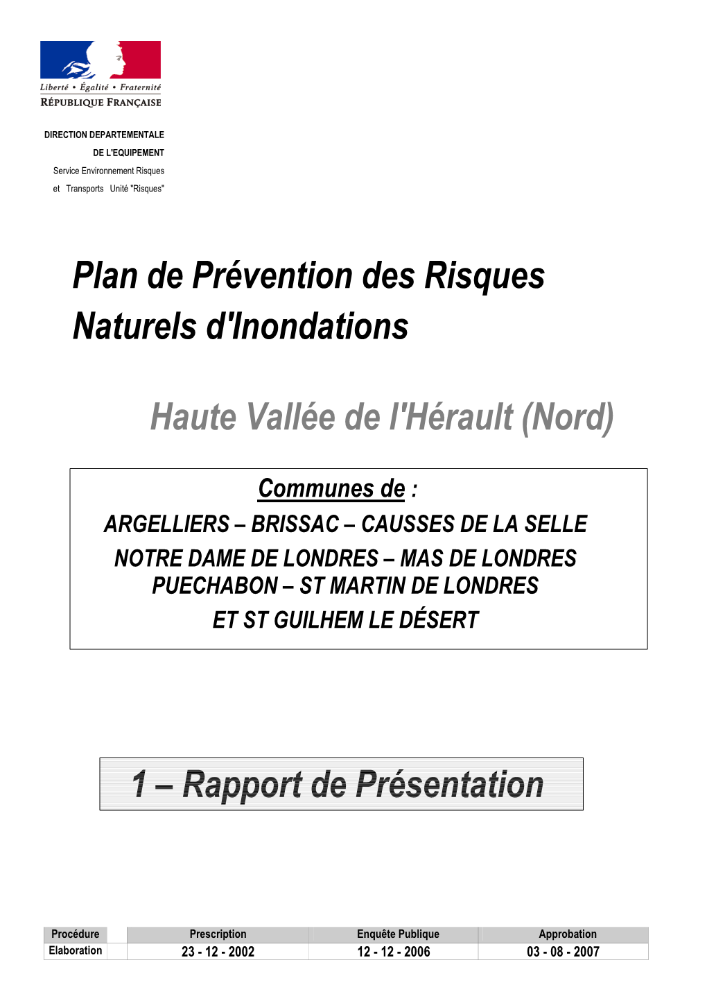 Rapport De Présentationnordaprésep