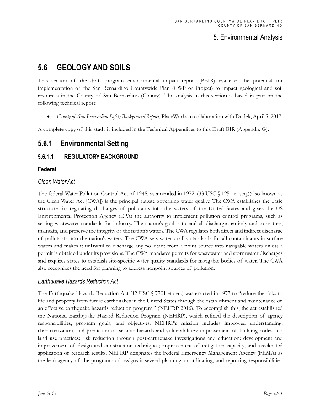 5.6 Geology and Soils