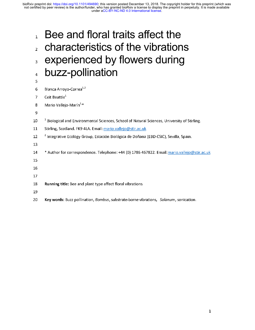 Bee and Floral Traits Affect the Characteristics of The