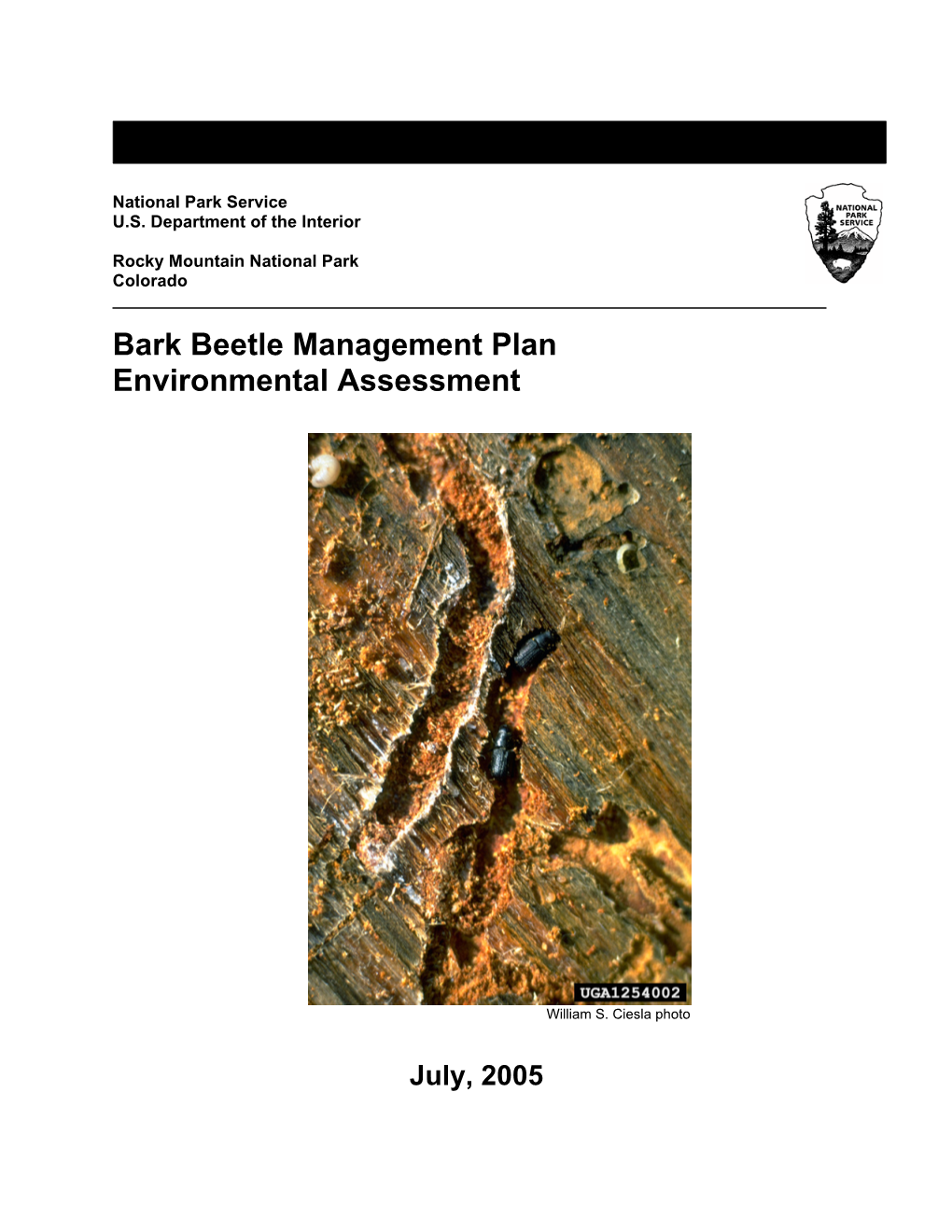 Bark Beetle Management Plan Environmental Assessment