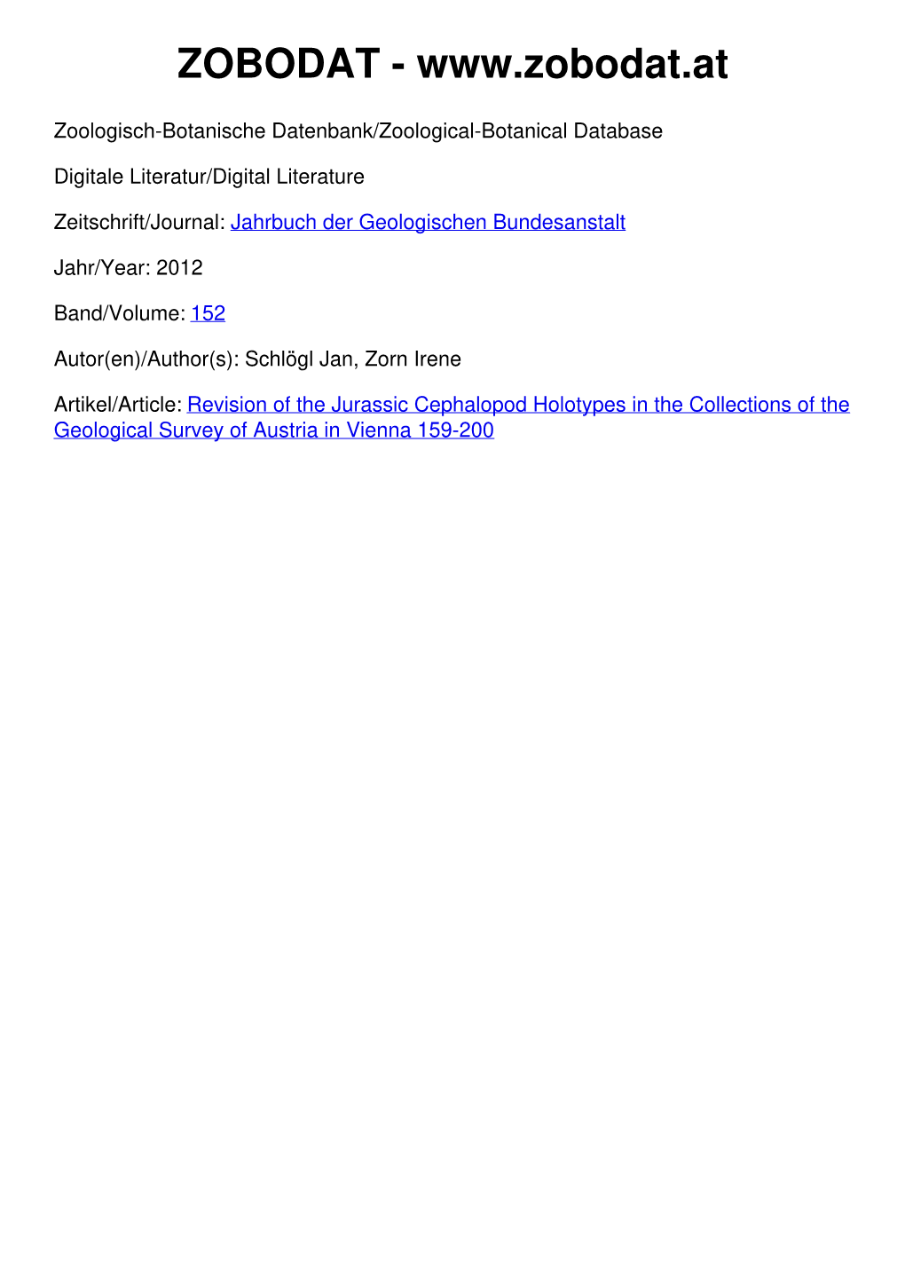 Jahrbuch Der Geologischen Bundesanstalt