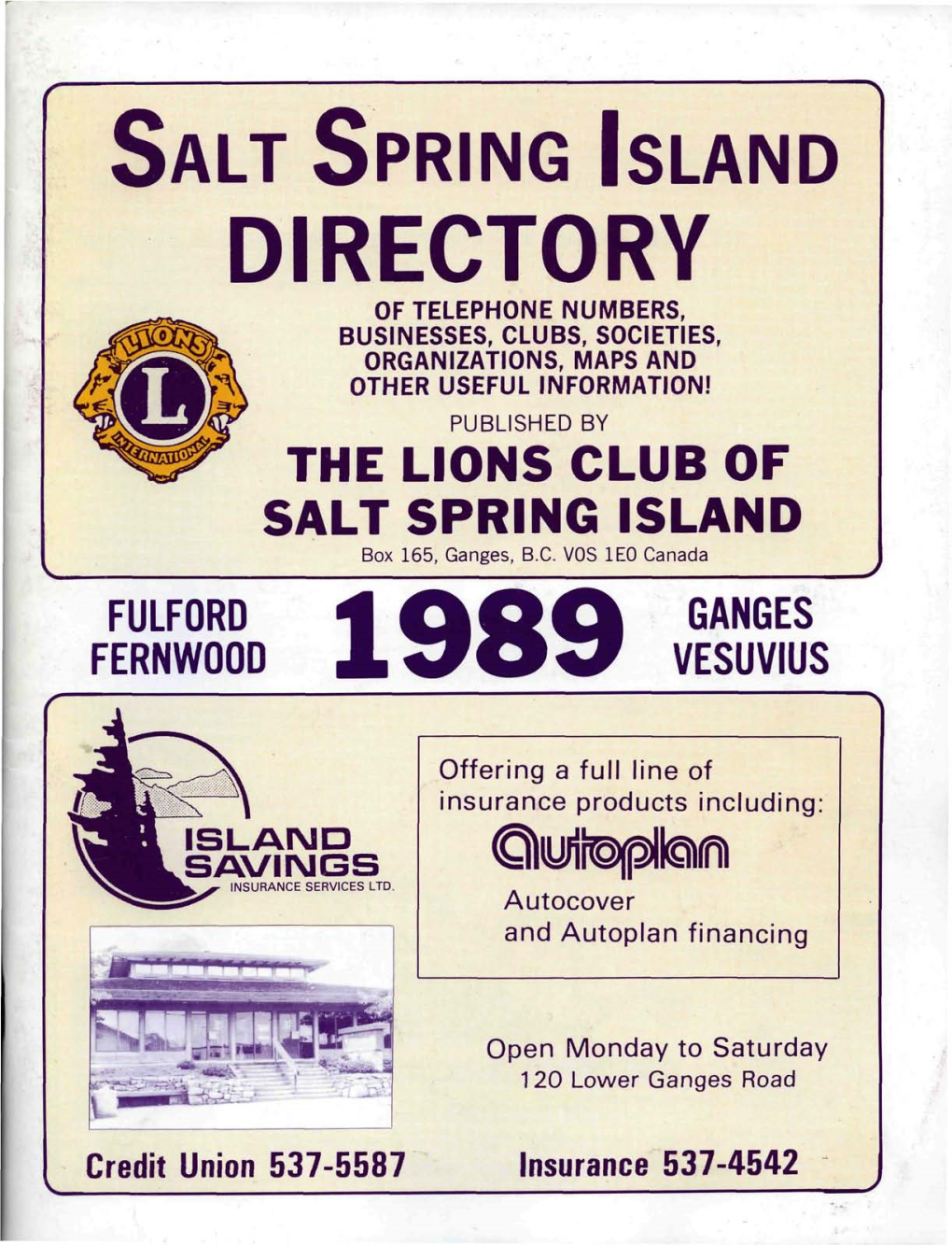 1989 Telephone Directory