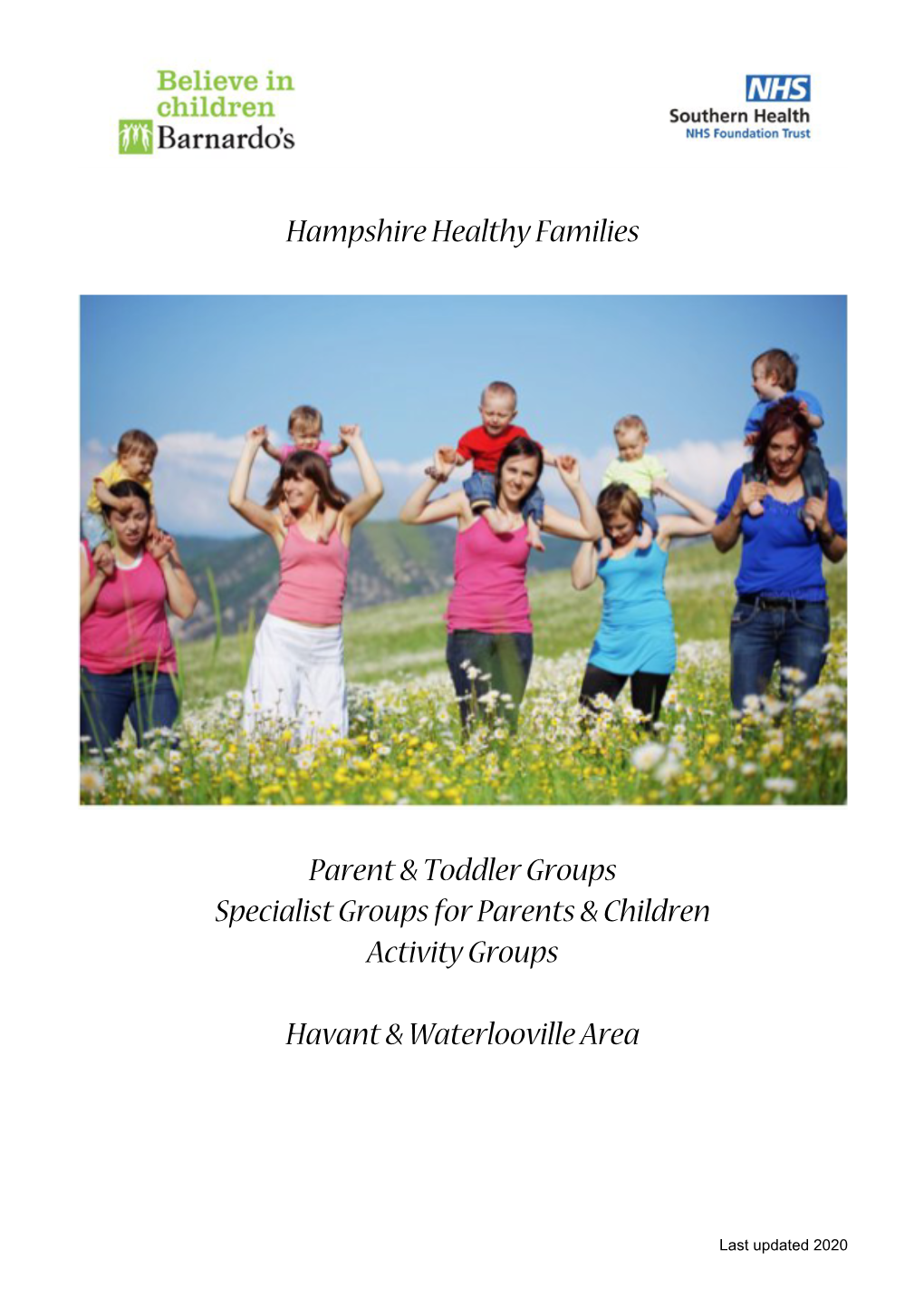 Hampshirehealthyfamilies Parent&Toddlergroups