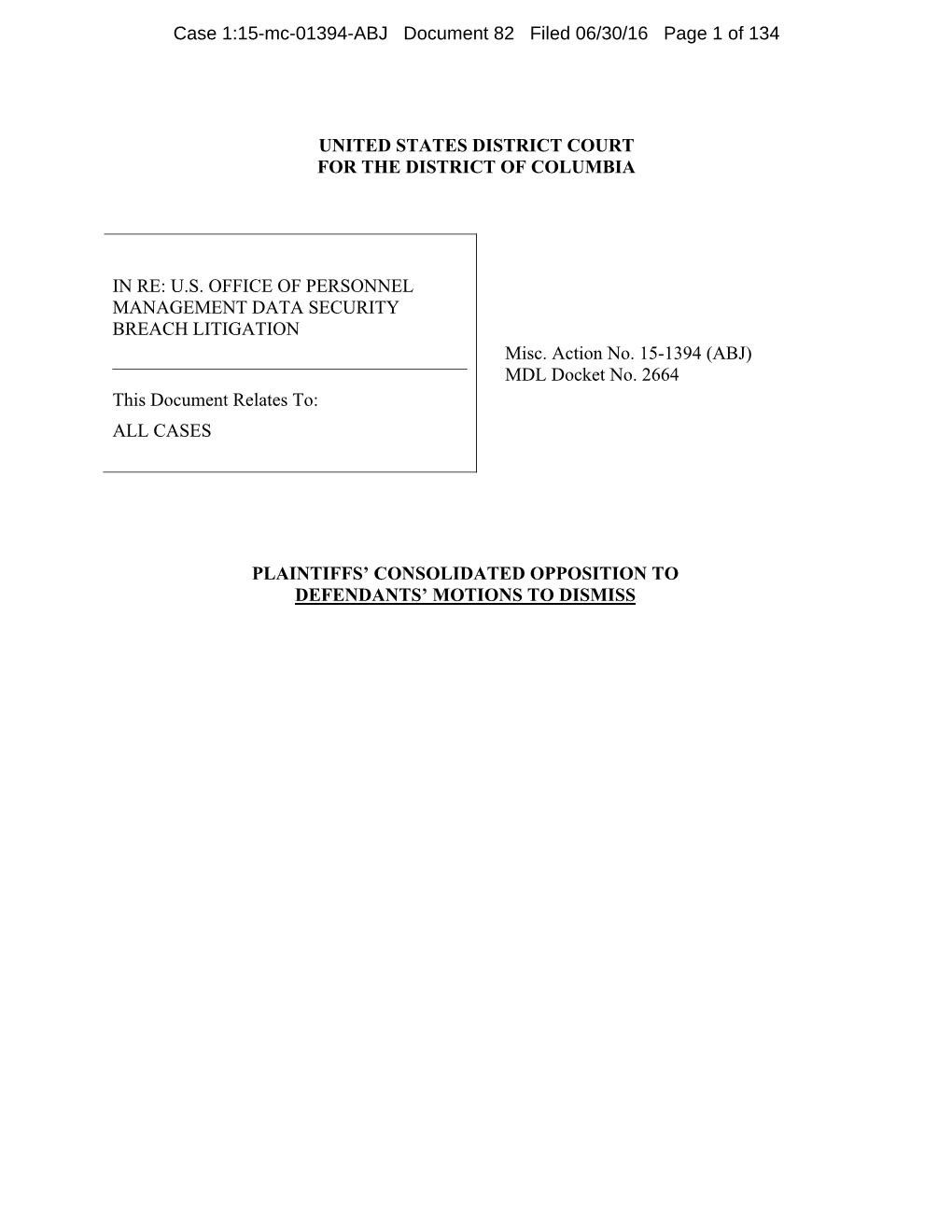 Case 1:15-Mc-01394-ABJ Document 82 Filed 06/30/16 Page 1 of 134