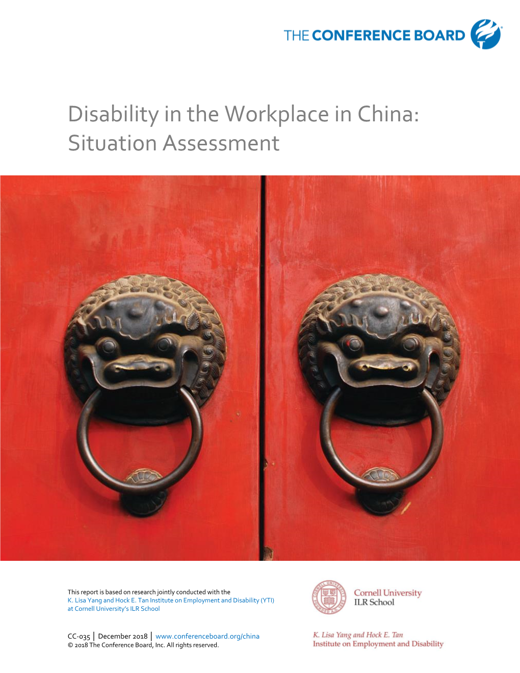 Disability in the Workplace in China: Situation Assessment