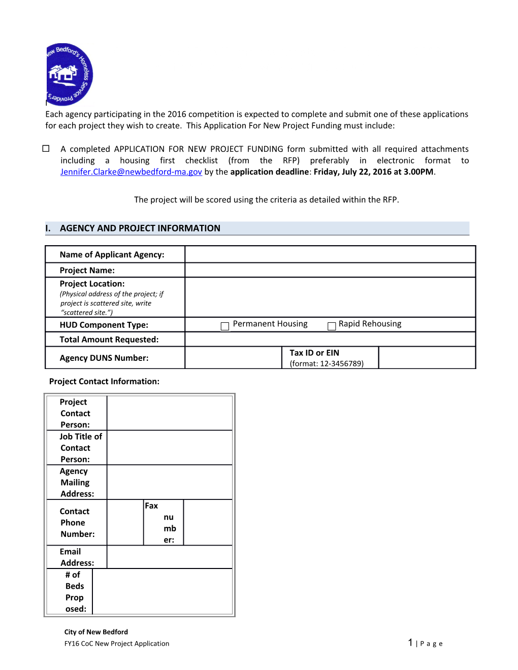 2003 HUD Submission Pre-Application