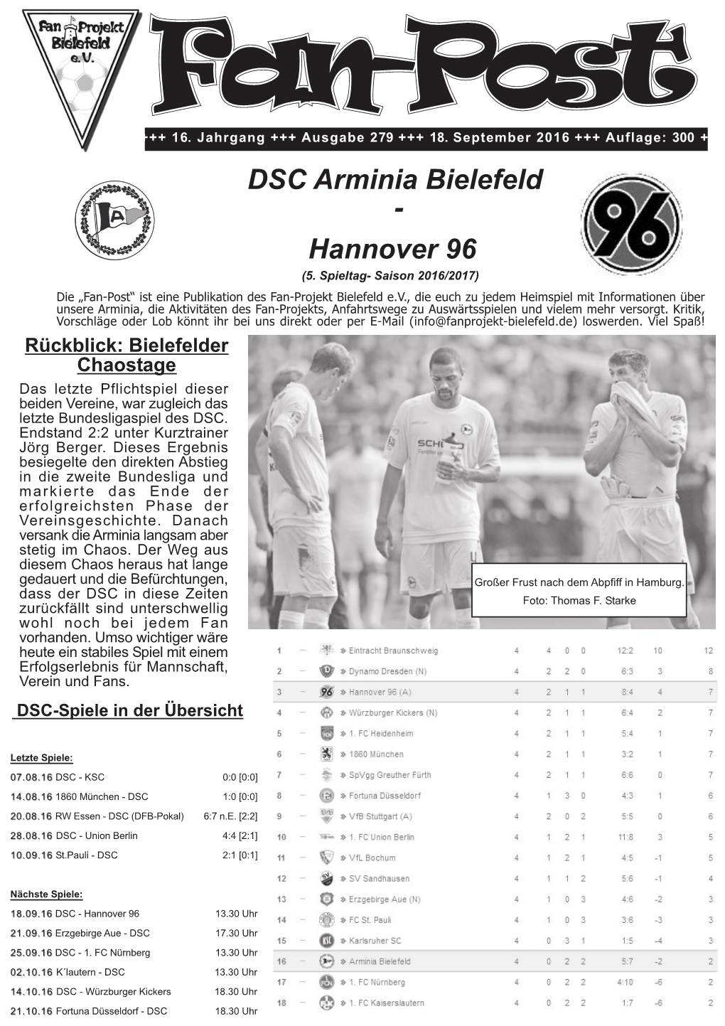 DSC Arminia Bielefeld - Hannover 96 (5