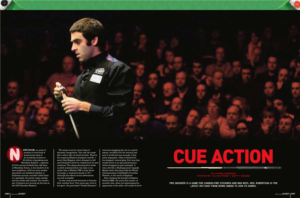 CUE ACTION: Inside Sport Article