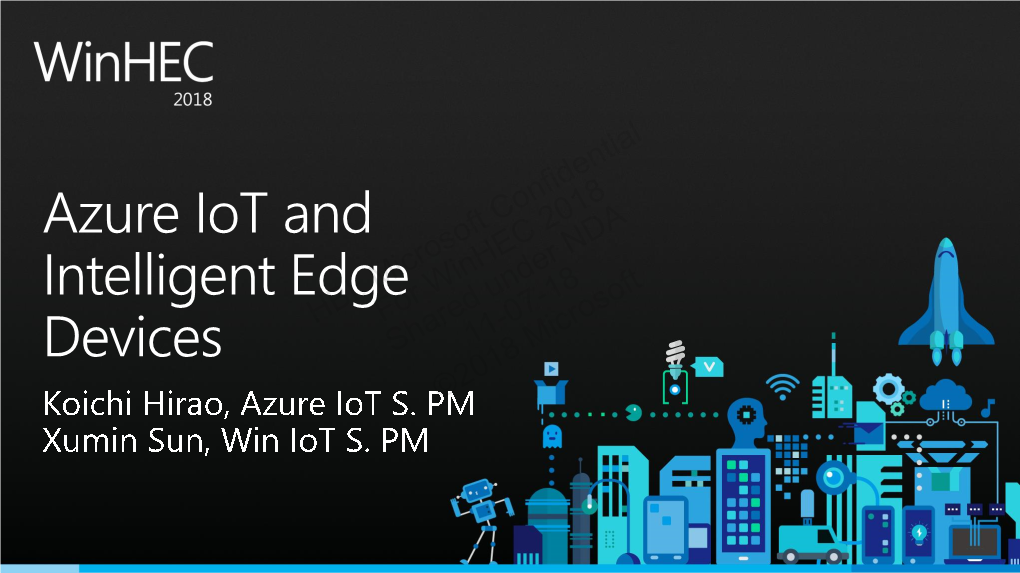 Azure Iot and Intelligent Edge Devices