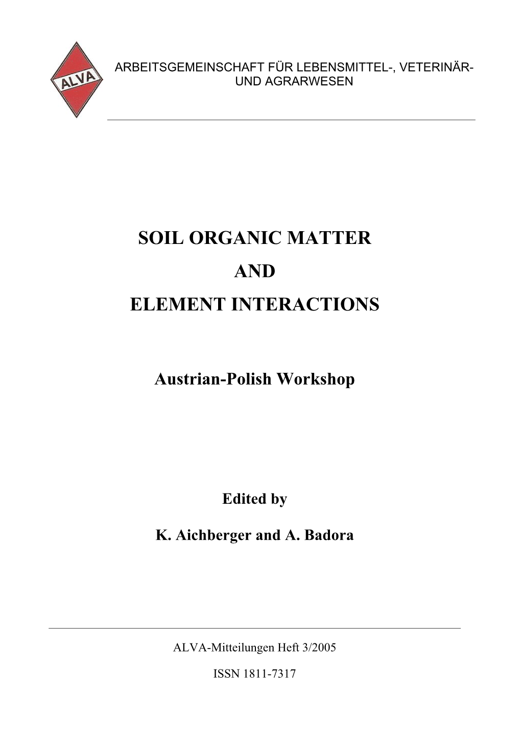 Soil Organic Matter and Element Interactions