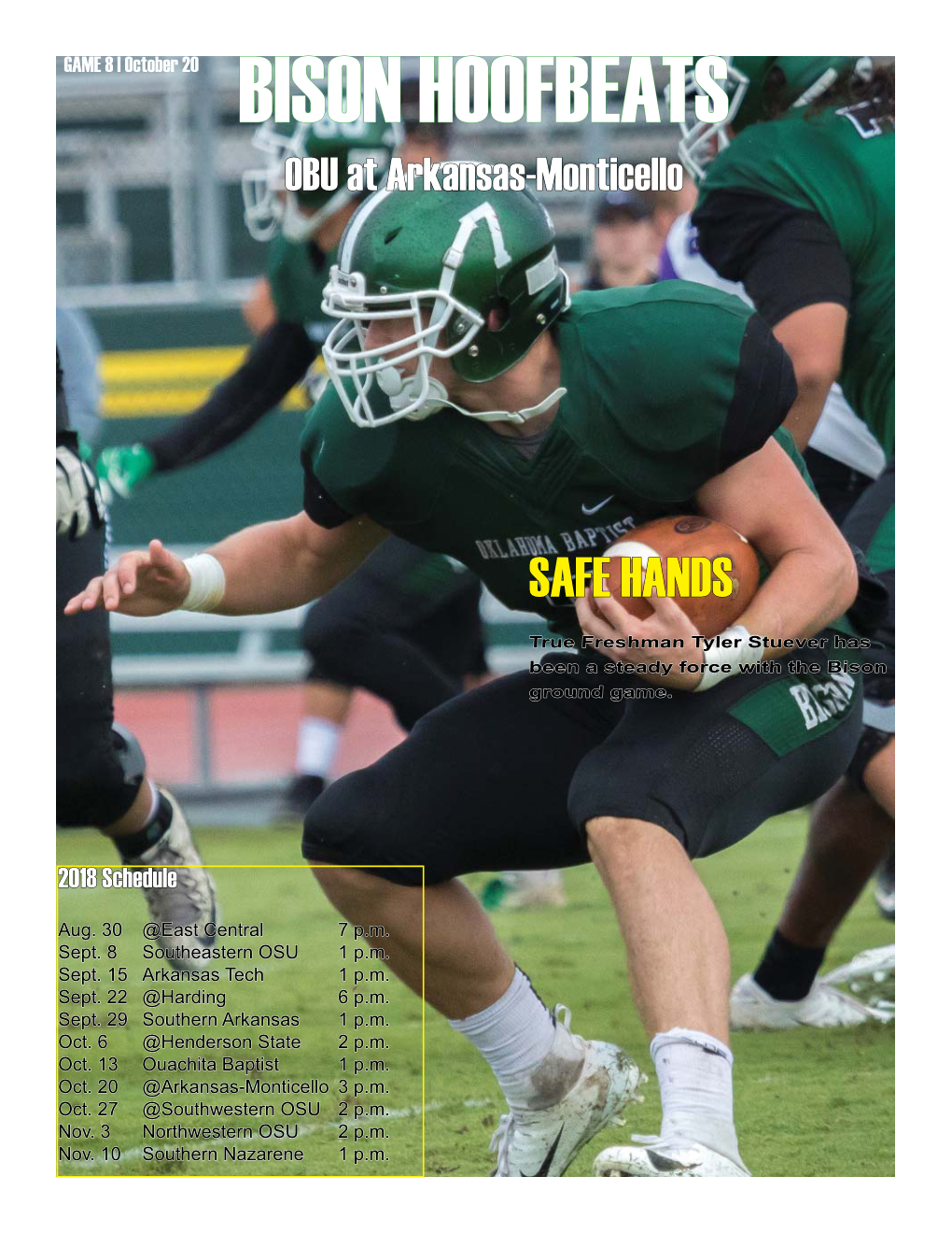 2018 FB Game Notes Game 8 Vs. UAM.Indd