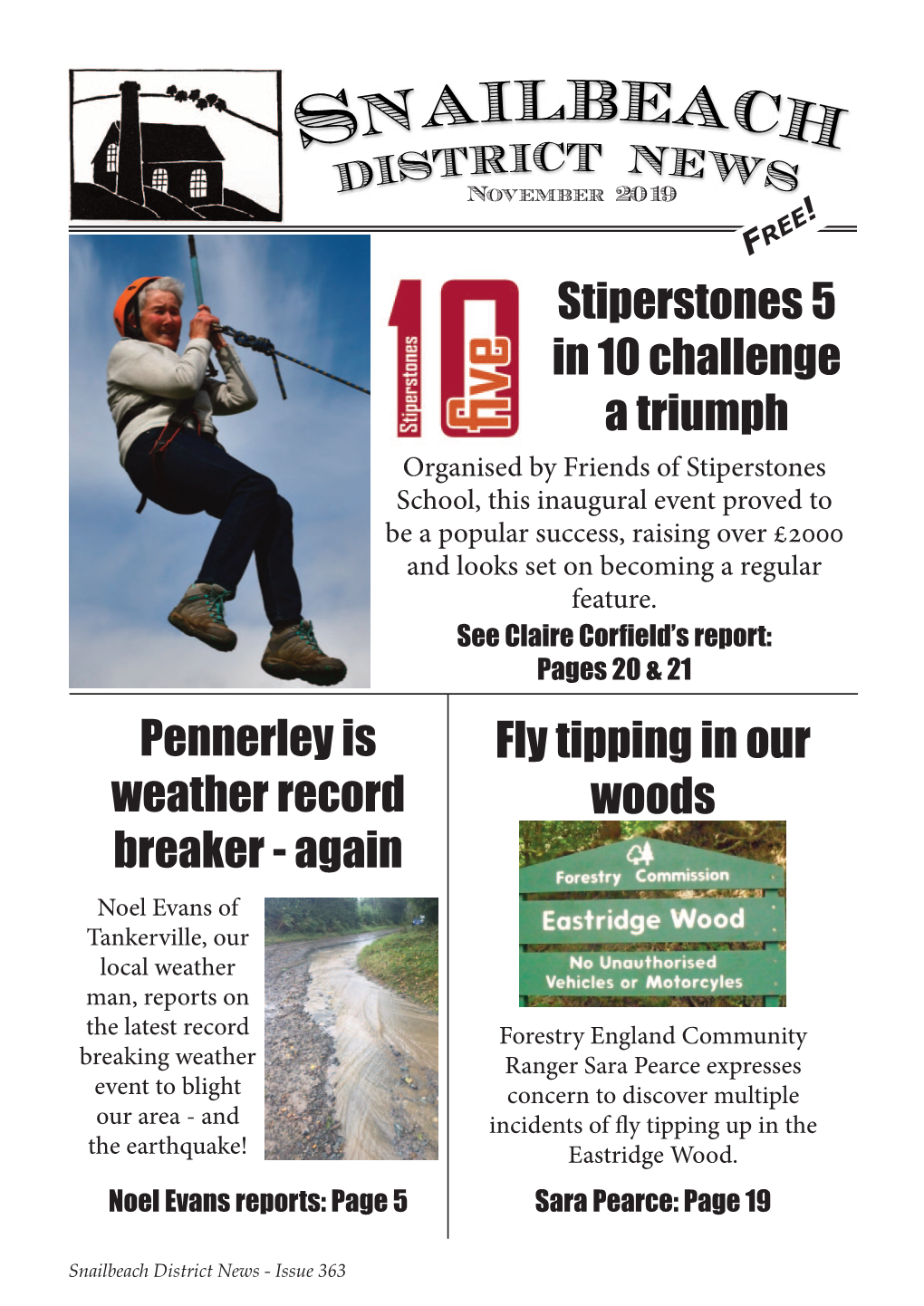 Stiperstones 5 in 10 Challenge a Triumph Fly Tipping in Our Woods Pennerley Is Weather Record Breaker