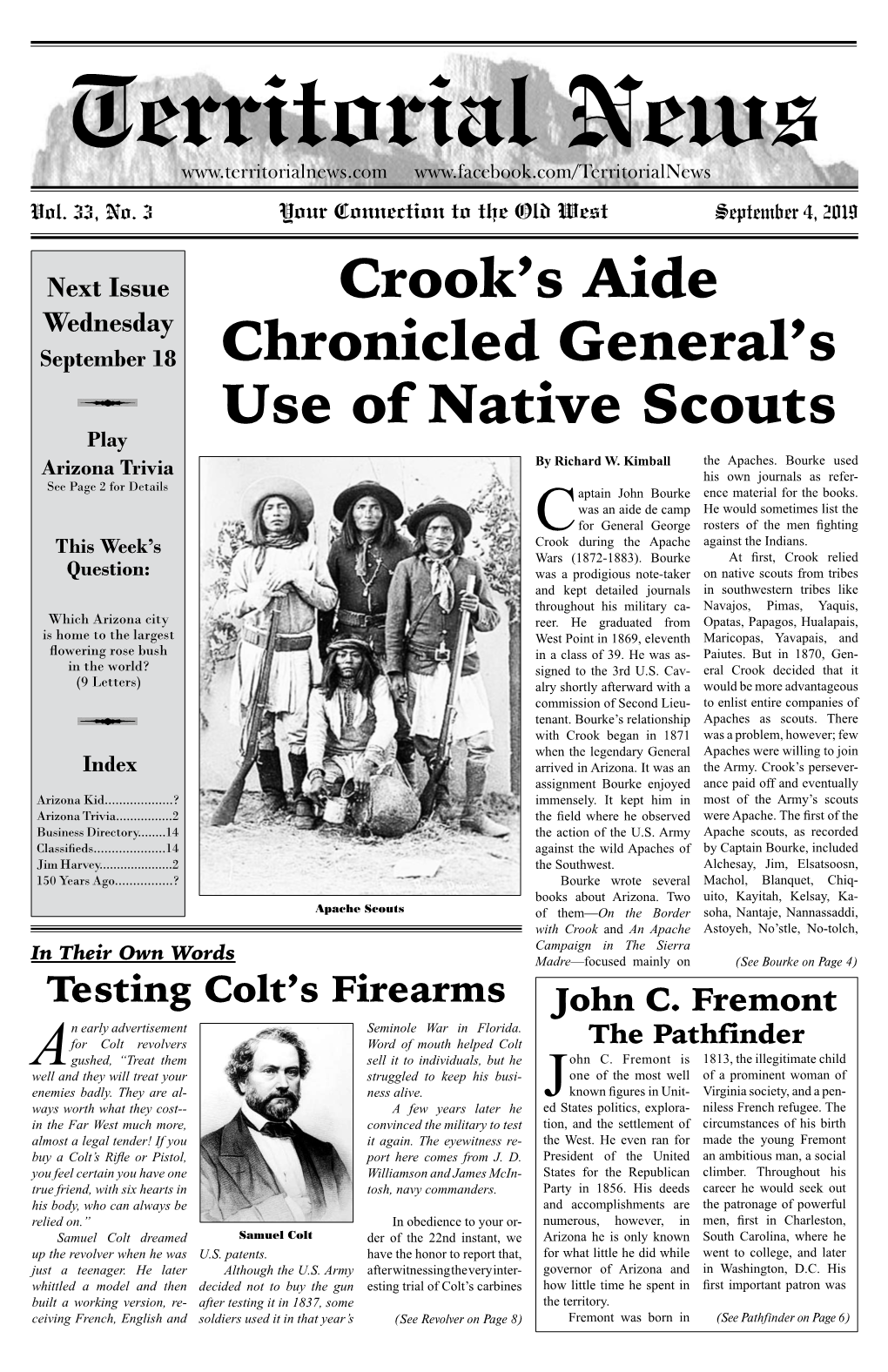 Crook's Aide Chronicled General's Use of Native Scouts