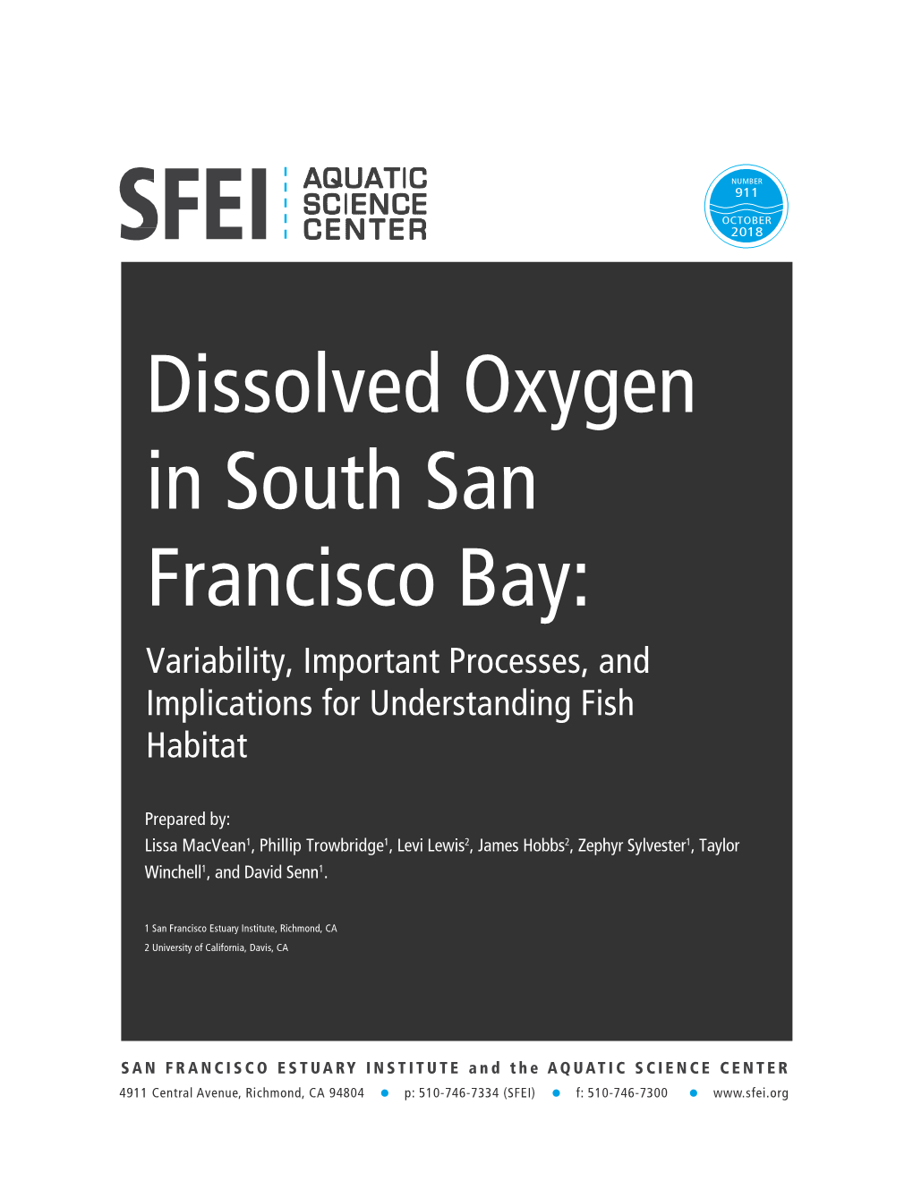 Dissolved Oxygen in South San Francisco Bay