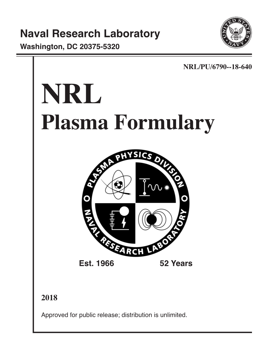 NRL Plasma Formulary