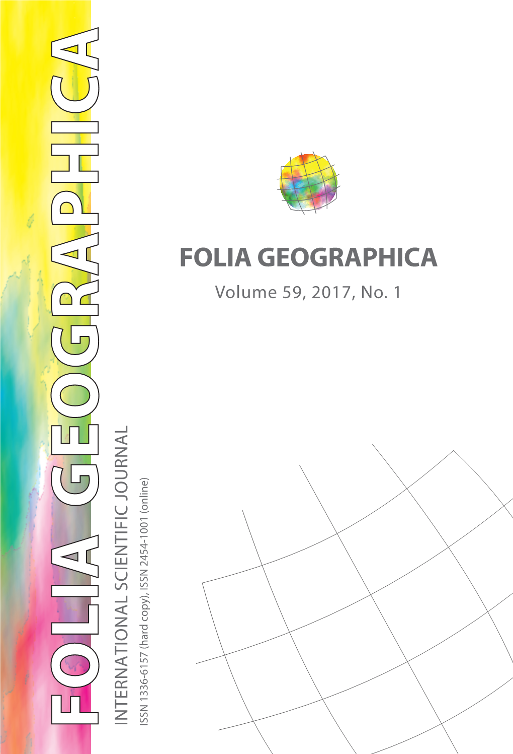 FOLIA GEOGRAPHICA, Volume 59, 2017, No. 1