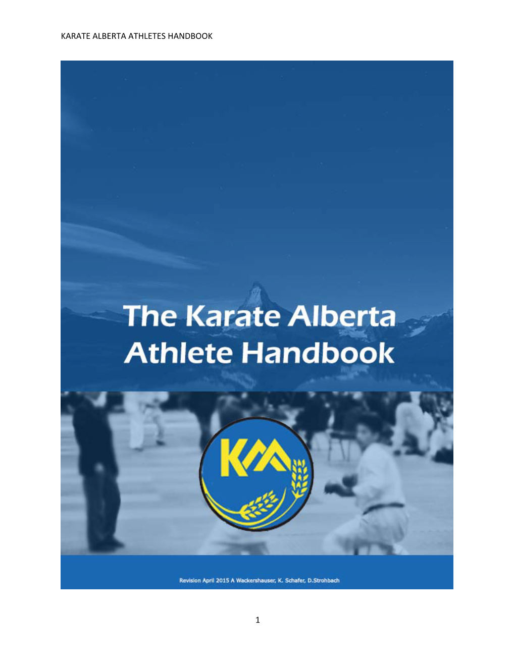 Karate Alberta Athletes Handbook 1