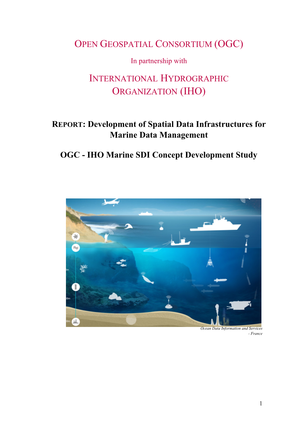 REPORT: Development of Spatial Data Infrastructures for Marine Data Management