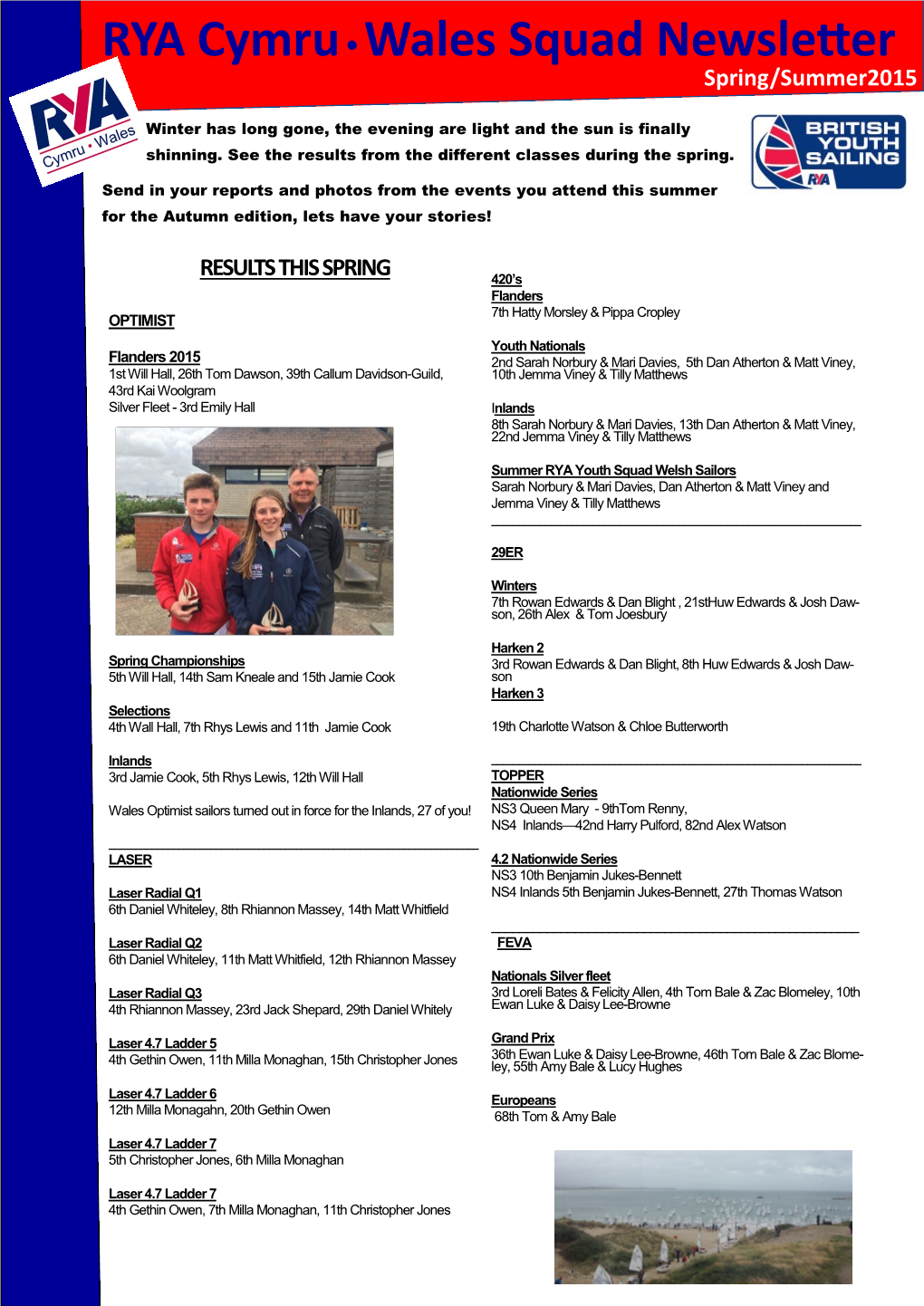 RYA Cymru• Wales Squad Newsletter