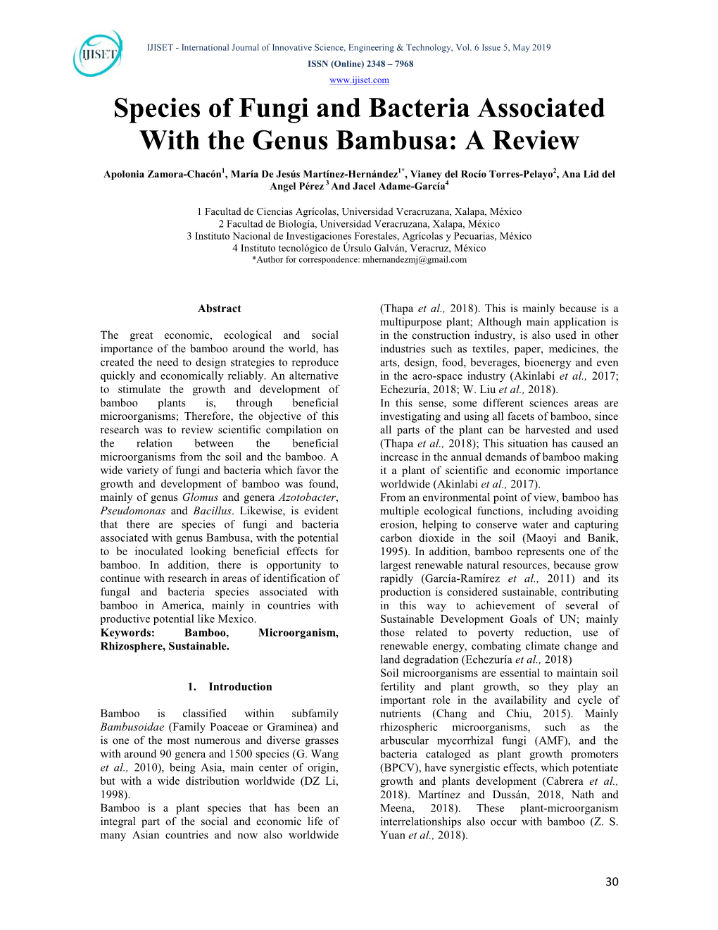 Species of Fungi and Bacteria Associated with the Genus Bambusa: a Review