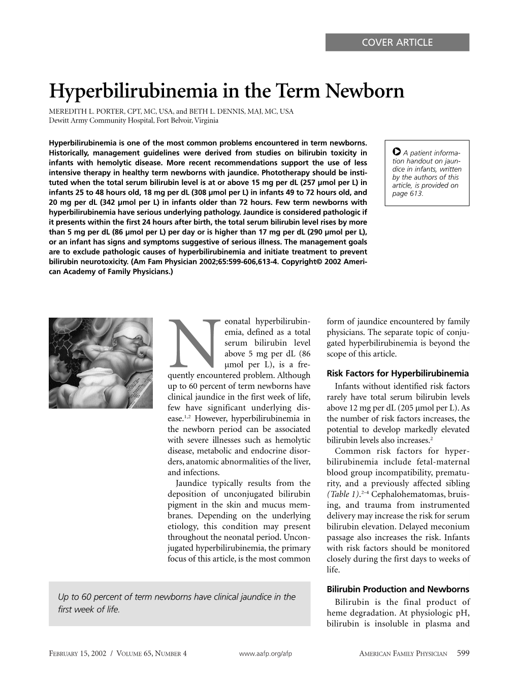 Hyperbilirubinemia in the Term Newborn MEREDITH L