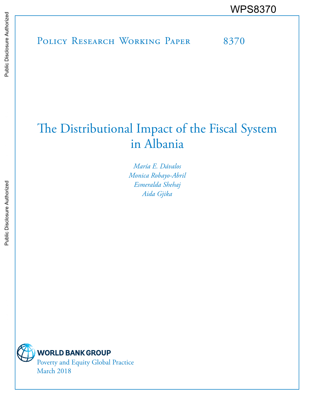 The Distributional Impact of the Fiscal System in Albania