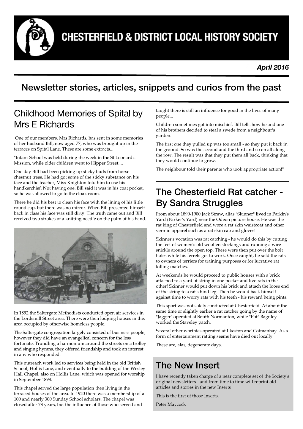 Childhood Memories of Spital by Mrs E Richards Newsletter Stories, Articles, Snippets and Curios from the Past the New Insert Th