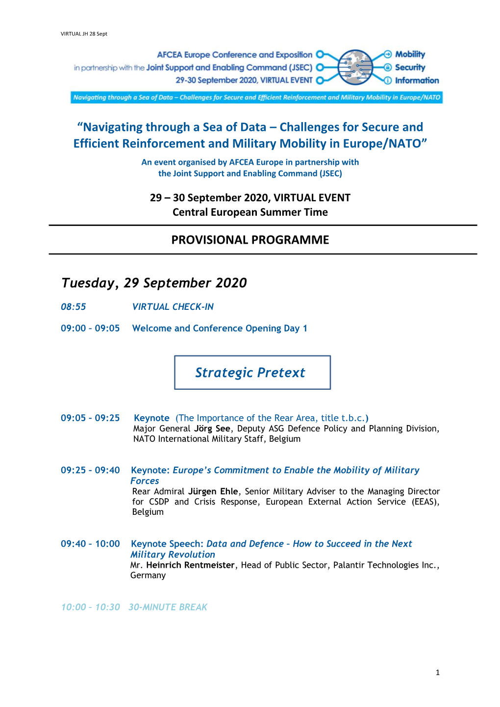 “Navigating Through a Sea of Data – Challenges for Secure and Efficient Reinforcement and Military Mobility in Europe/NATO”