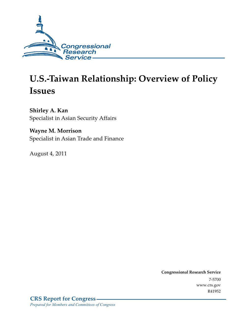 US-Taiwan Relationship