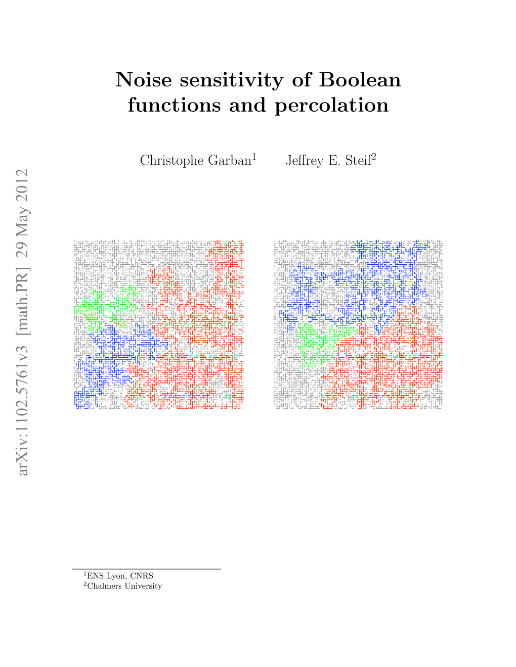 Noise Sensitivity of Boolean Functions and Percolation