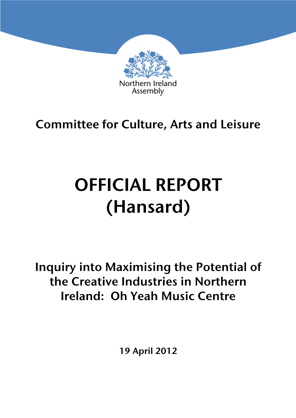 OFFICIAL REPORT (Hansard)