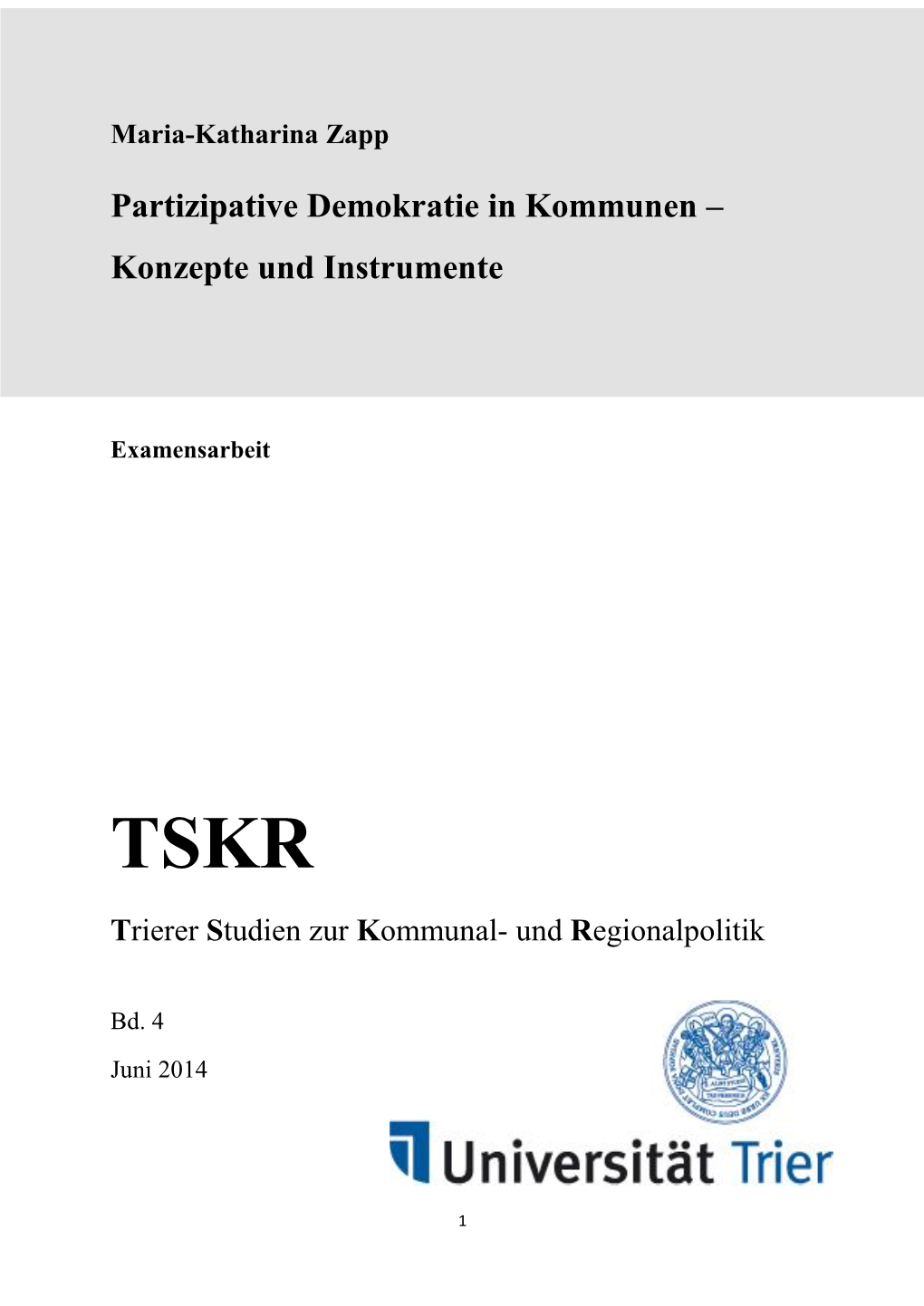 Partizipative Demokratie in Kommunen –