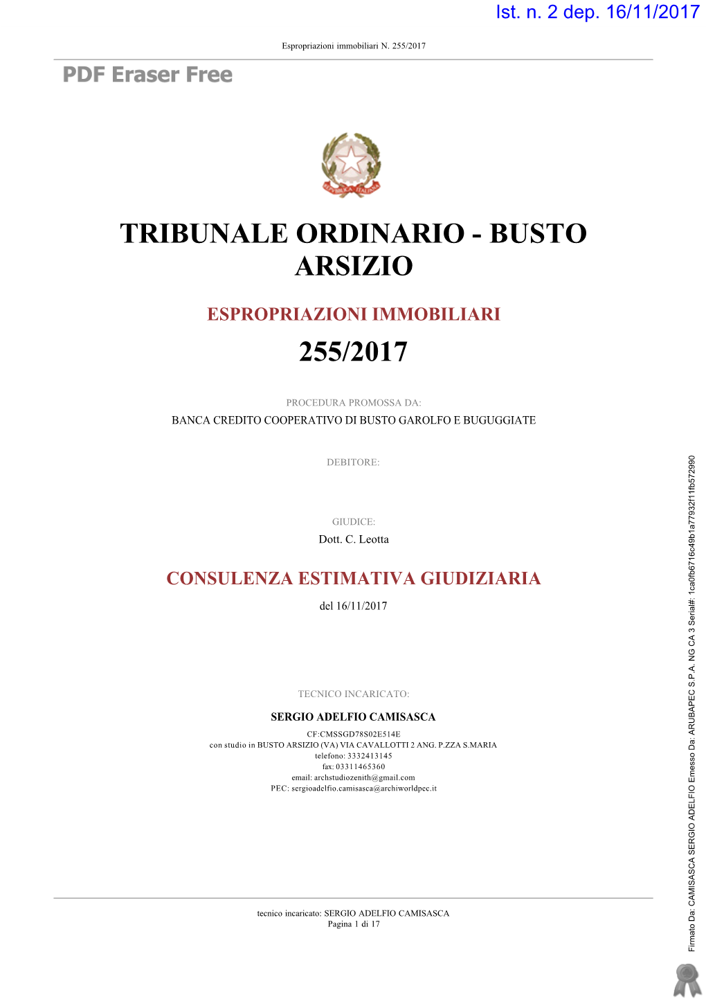 Tribunale Ordinario - Busto Arsizio