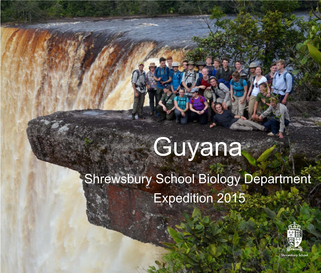 Shrewsbury School Biology Department Expedition 2015