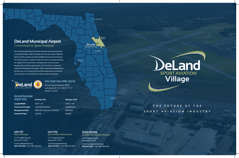 Deland Municipal Airport Deland Committed to Sport Aviation Volusia County