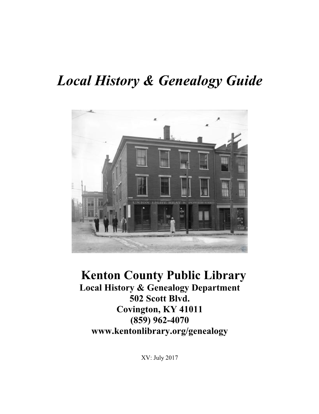 Local History & Genealogy Guide