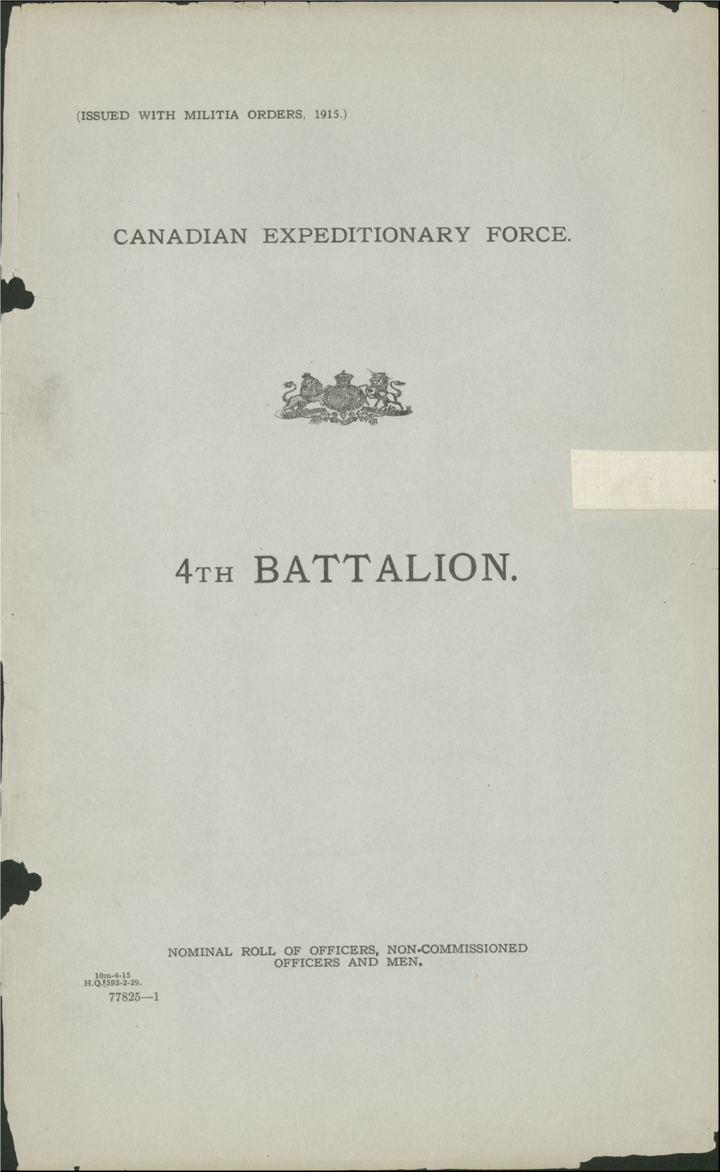 4Th Battalion