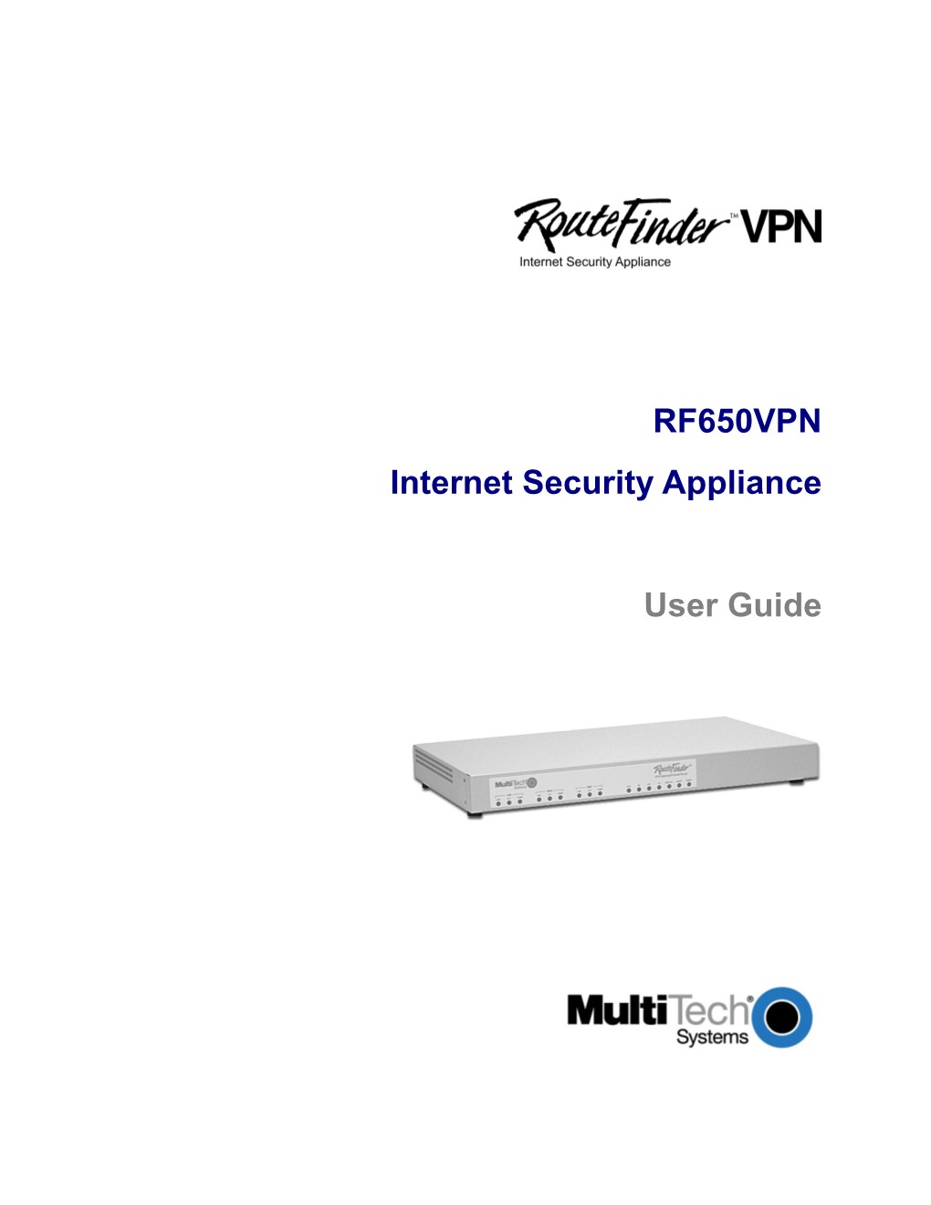 RF650VPN Internet Security Appliance User Guide