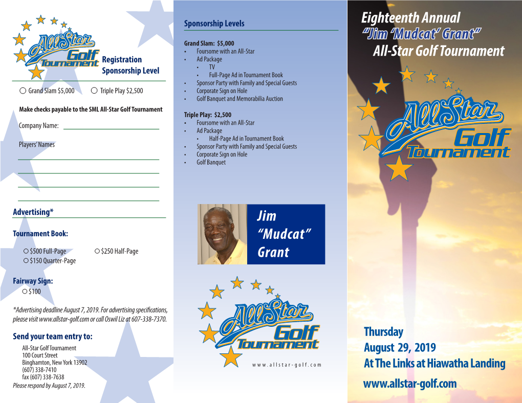 Eighteenth Annual All-Star Golf Tournament