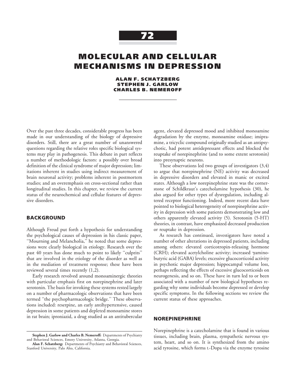 Molecular and Cellular Mechanisms in Depression (PDF)