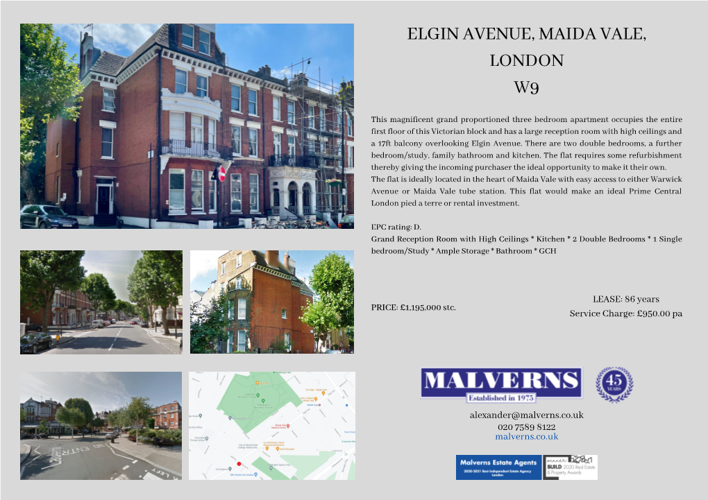 Elgin Avenue, Maida Vale, London W9