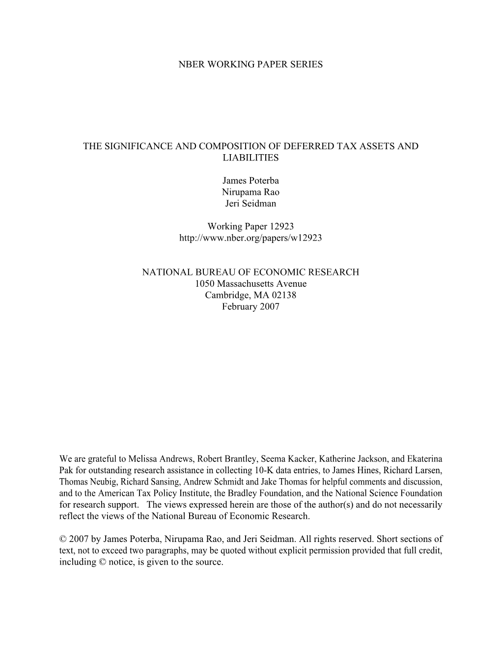 The Significance and Composition of Deferred Tax Assets and Liabilities