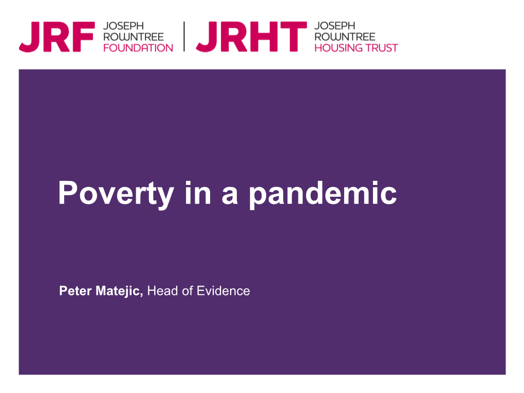 Poverty in a Pandemic