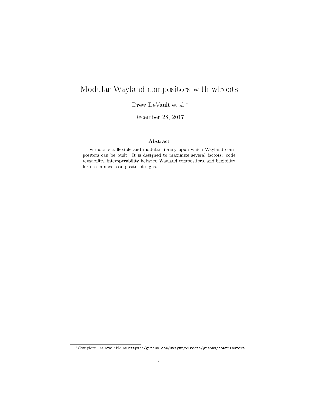 Modular Wayland Compositors with Wlroots