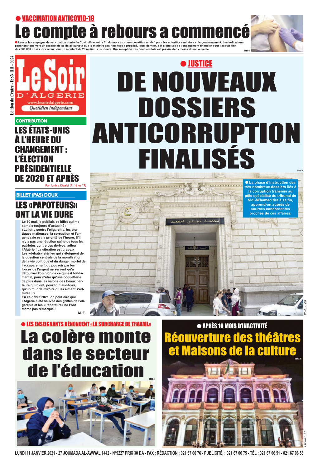 De Nouveaux Dossiers Anticorruption Finalisés